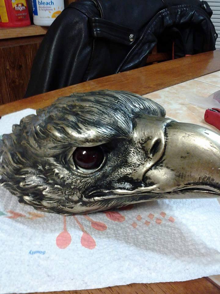 Eagle Sculpture on Motorcycle Fairing 