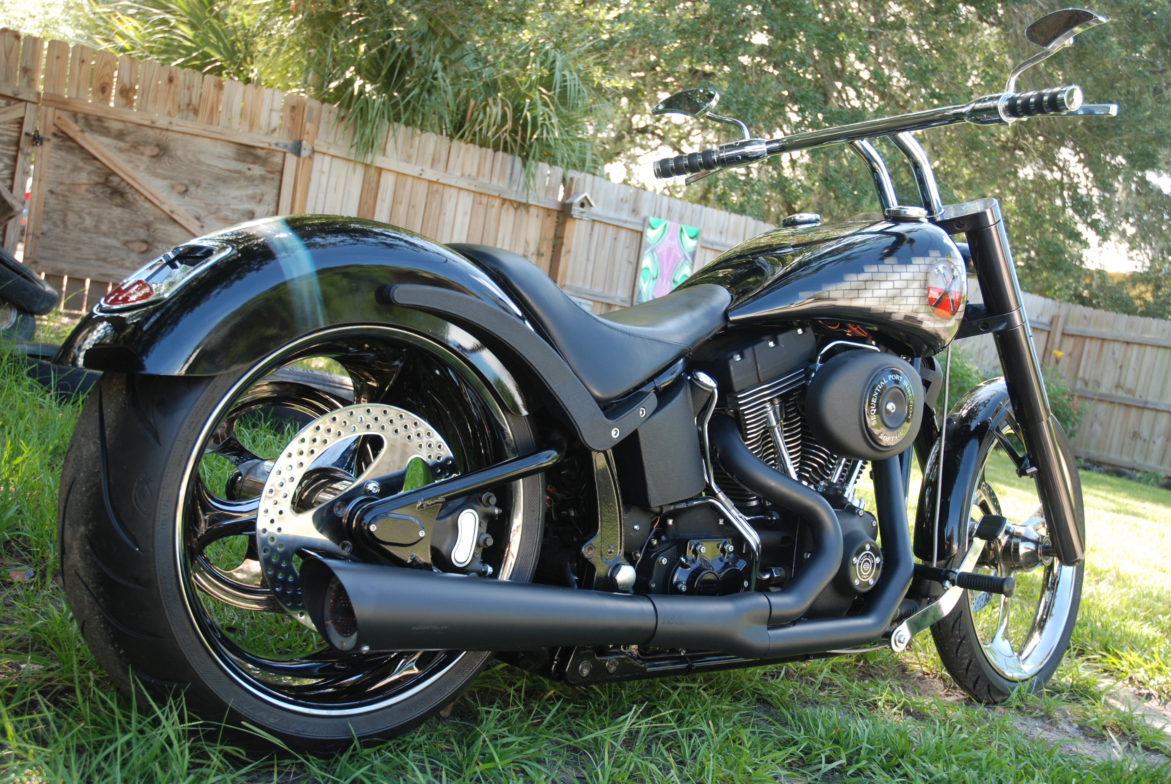 harley night train black wheels